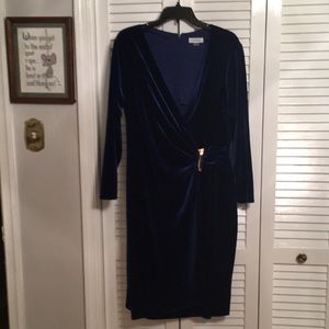 Sapphire Blue Velvet Dress